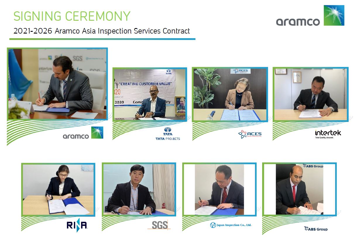 Aramco Asia Inks Deals With Seven Suppliers On General Inspection Services Aramco Singapore